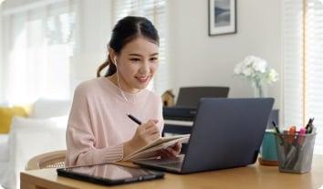 a person working on the laptop