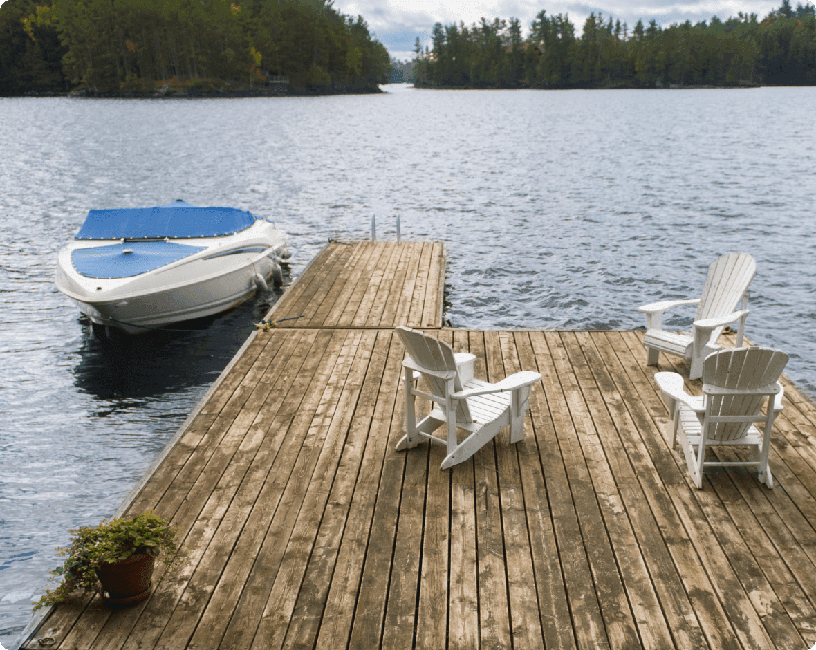 a boat on a dock