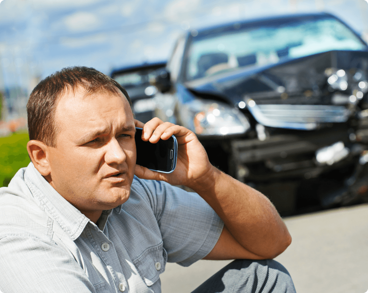 a man holding a phone